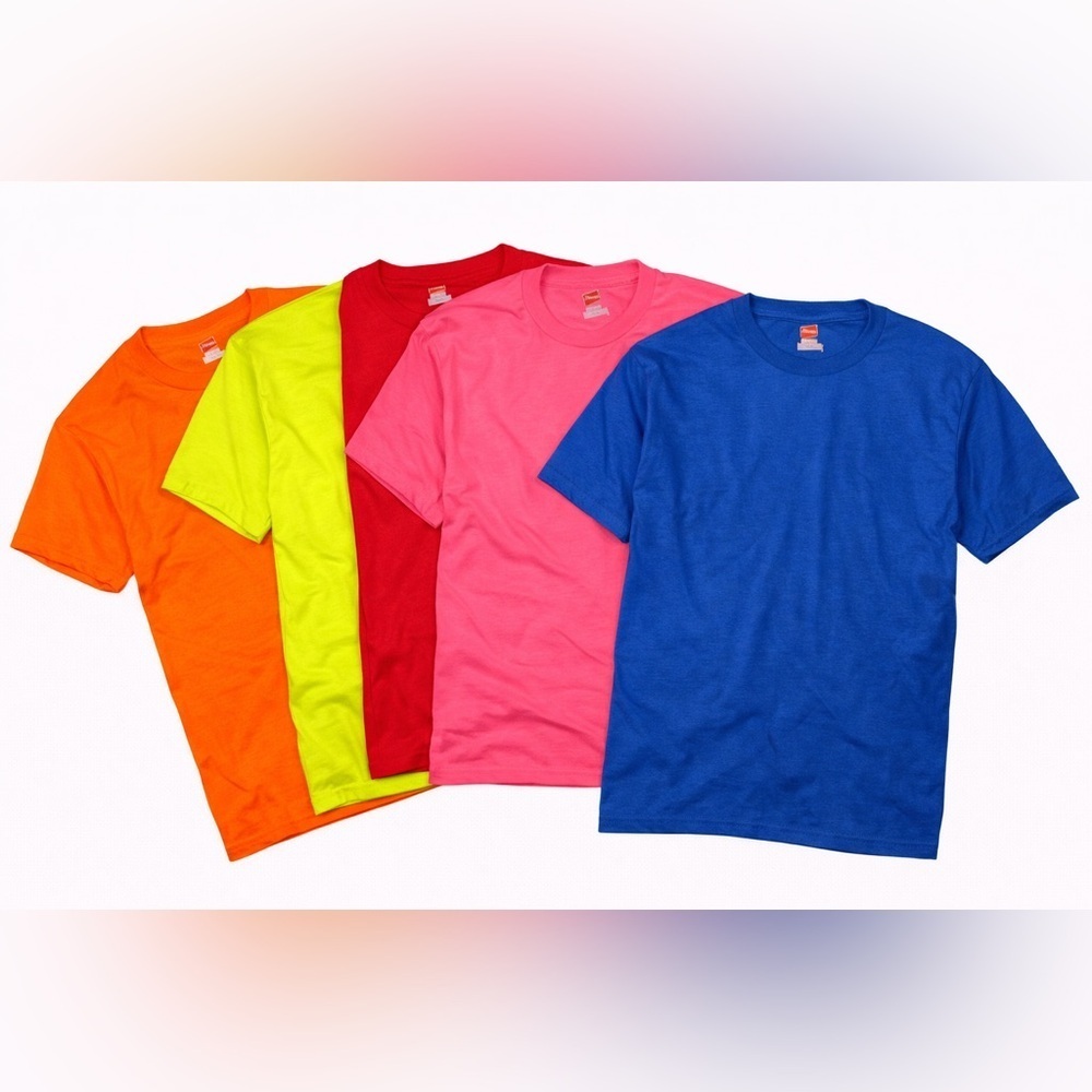👷🏼♂️ NWOT! Hanes Unisex Classic Colors & Neon Safety Tshirt
